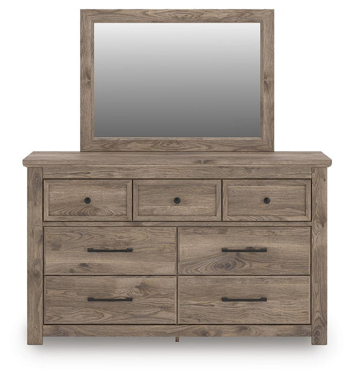 Rusticott Dresser and Mirror - Light Brown (3)