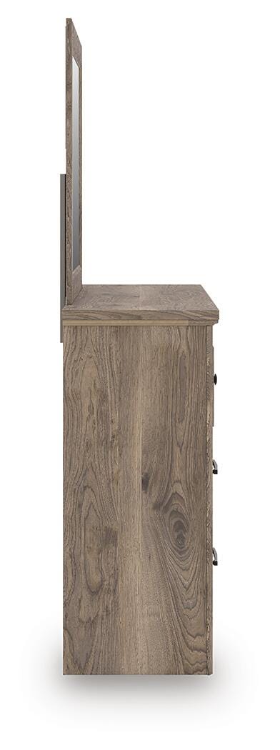 Rusticott Dresser and Mirror - Light Brown (5)