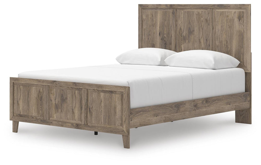 Rusticott Queen Panel Bed - Light Brown (4)