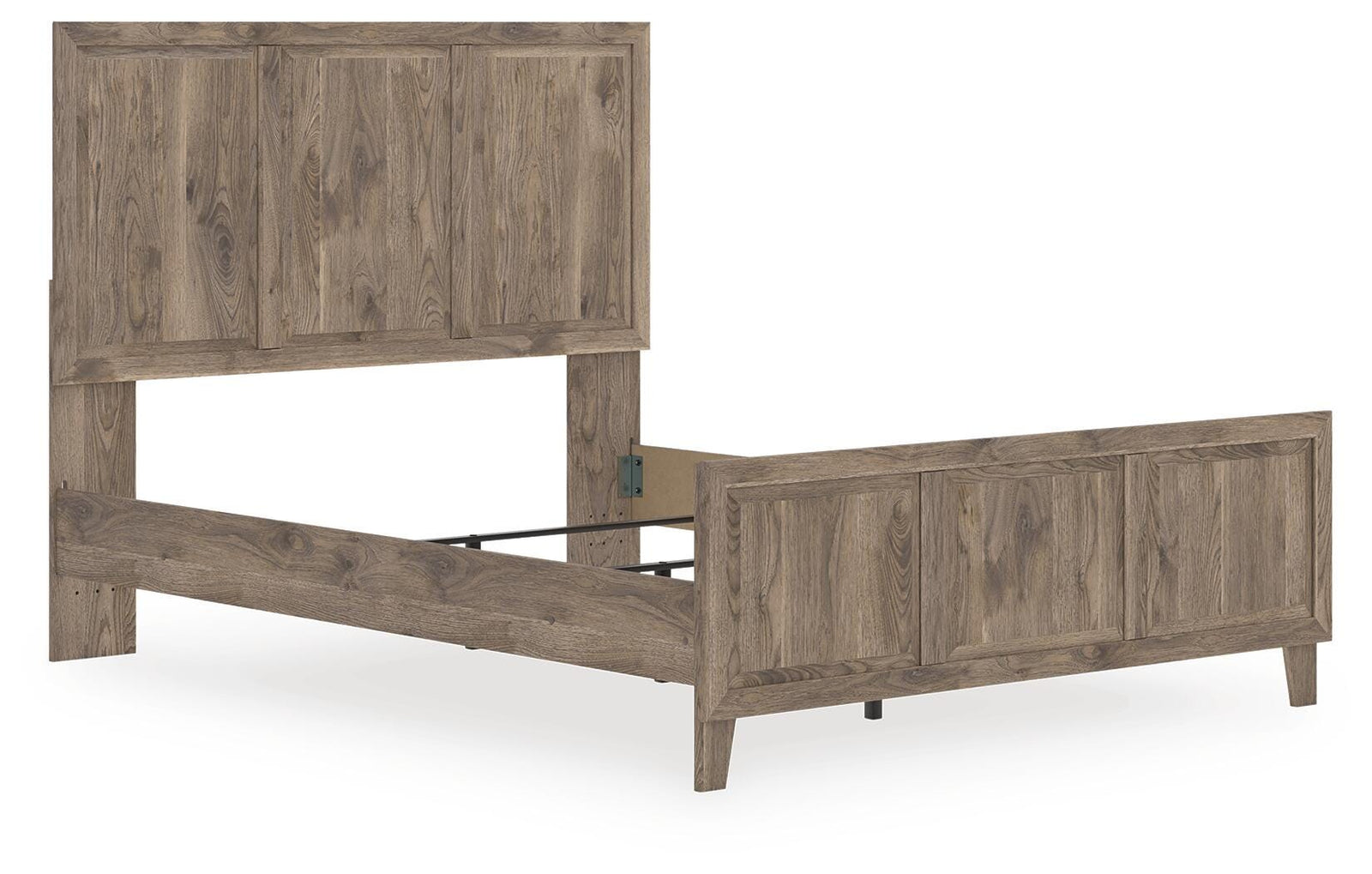 Rusticott Queen Panel Bed - Light Brown (2)