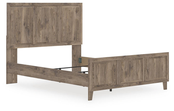 Rusticott Queen Panel Bed - Light Brown (2)