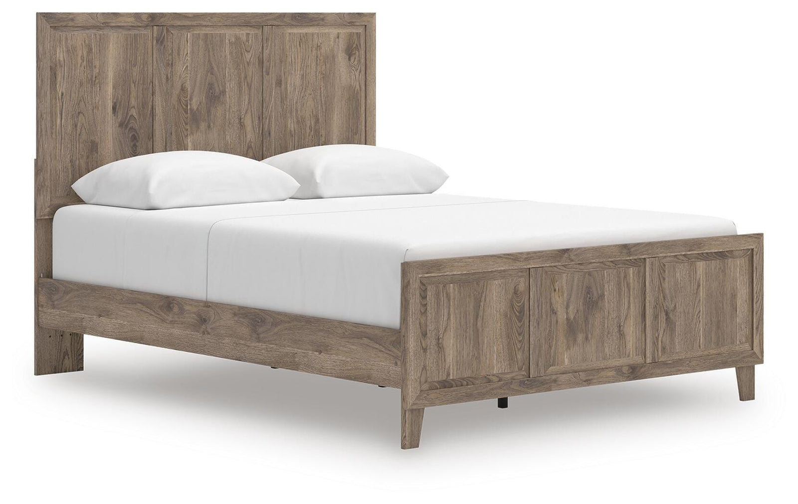 Rusticott Queen Panel Bed - Light Brown (1)