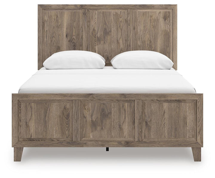 Rusticott Queen Panel Bed - Light Brown (3)