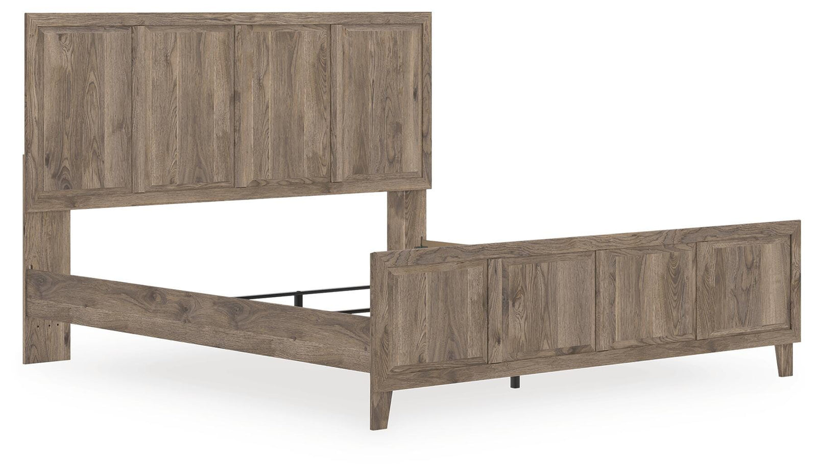 Rusticott King Panel Bed - Light Brown (2)
