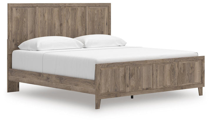 Rusticott King Panel Bed - Light Brown (1)
