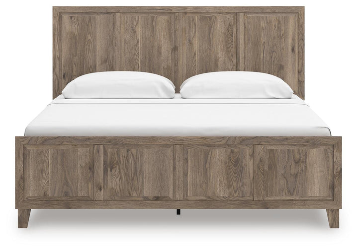 Rusticott King Panel Bed - Light Brown (3)