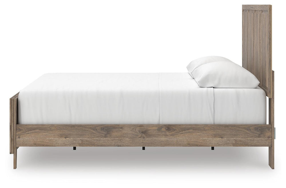 Rusticott King Panel Bed - Light Brown (7)