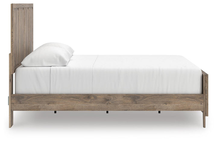 Rusticott King Panel Bed - Light Brown (5)