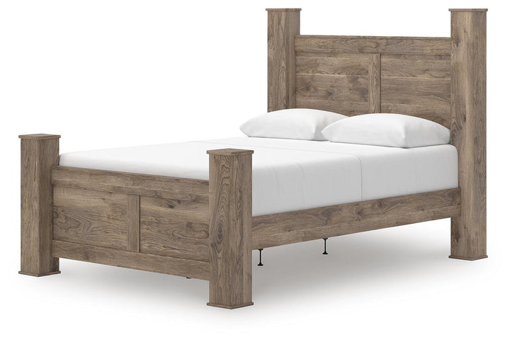 Rusticott Queen Poster Bed - Light Brown (4)