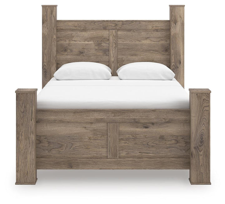 Rusticott Queen Poster Bed - Light Brown (3)