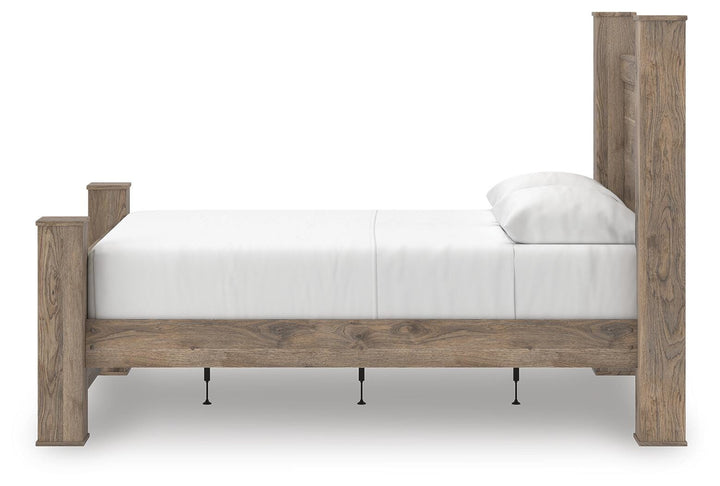 Rusticott Queen Poster Bed - Light Brown (7)