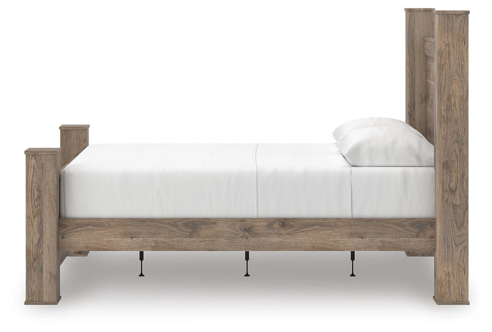 Rusticott Queen Poster Bed - Light Brown (7)