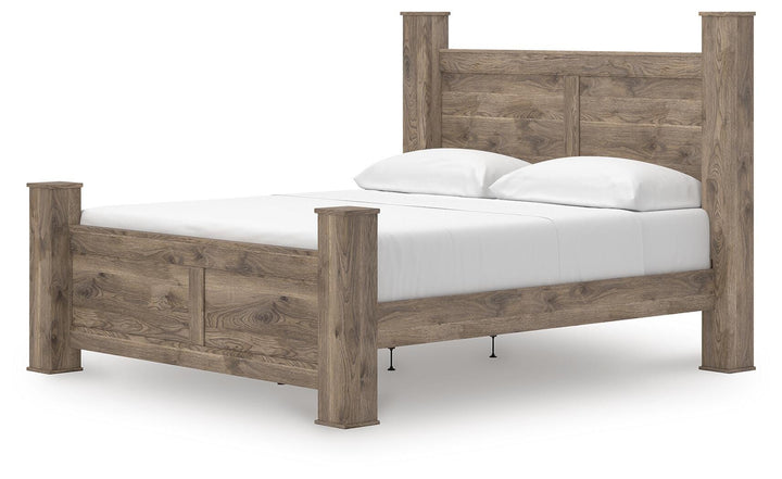 Rusticott King Poster Bed - Light Brown (4)