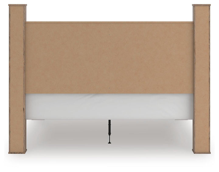 Rusticott King Poster Bed - Light Brown (6)