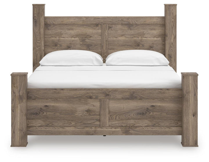 Rusticott King Poster Bed - Light Brown (3)