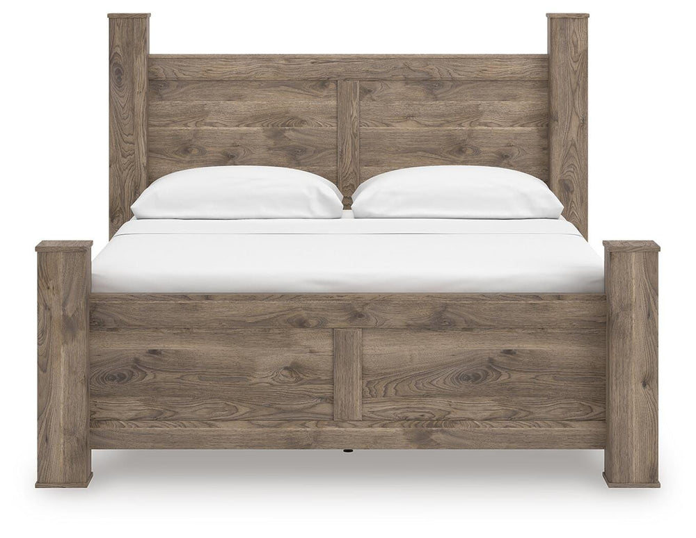 Rusticott King Poster Bed - Light Brown (3)