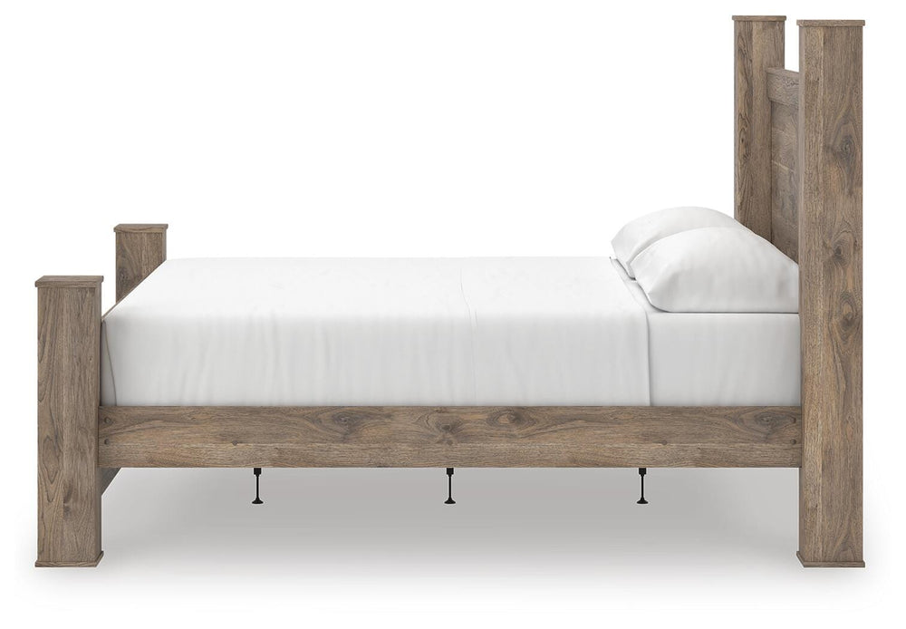 Rusticott King Poster Bed - Light Brown (7)