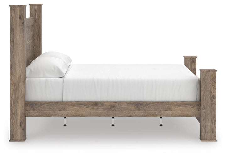 Rusticott King Poster Bed - Light Brown (5)