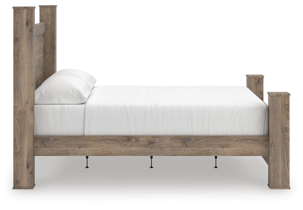 Rusticott King Poster Bed - Light Brown (5)