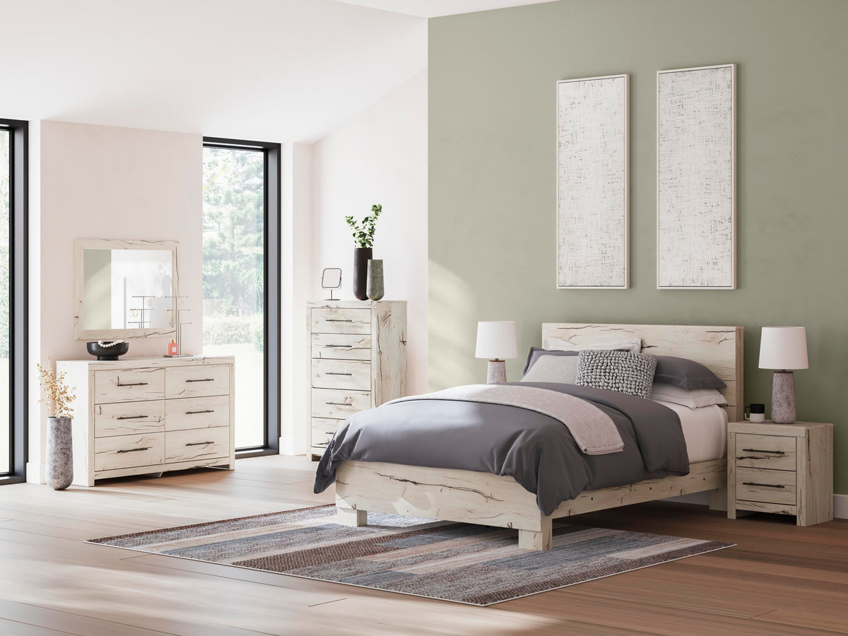 Lawroy Queen Panel Bed - Beige (1)