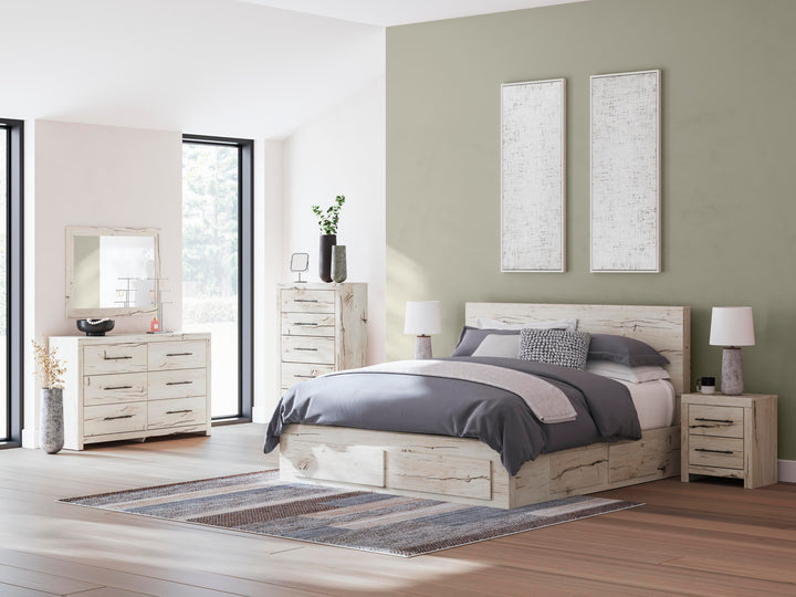 Lawroy King Panel Storage Bed - Light Natural (10)