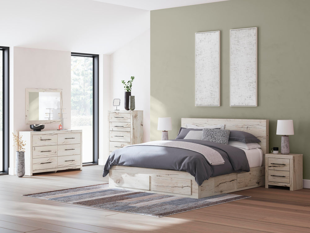Lawroy King Panel Storage Bed - Light Natural (10)