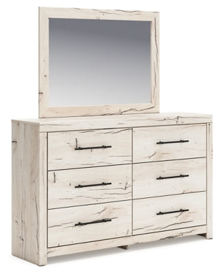 Lawroy Dresser and Mirror - Beige - Beige