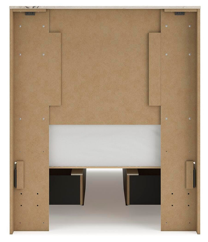 Lawroy Twin Panel Bed with Storage - Beige (8)