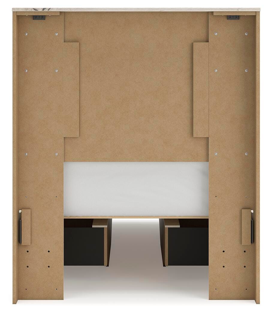 Lawroy Twin Panel Bed with Storage - Beige (8)