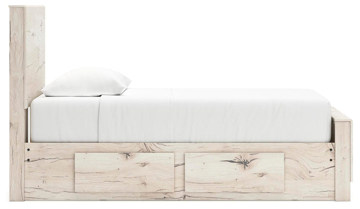 Lawroy Twin Panel Bed with Storage - Beige (6)