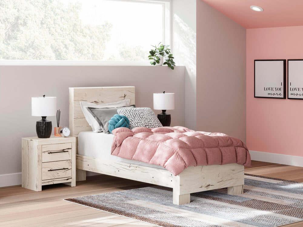 Lawroy Twin Panel Bed - Beige (1)
