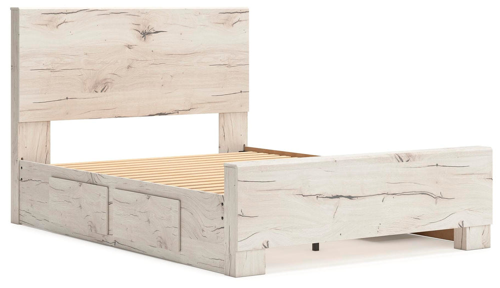 Lawroy Full Panel Bed with Storage - Light Natural (4)