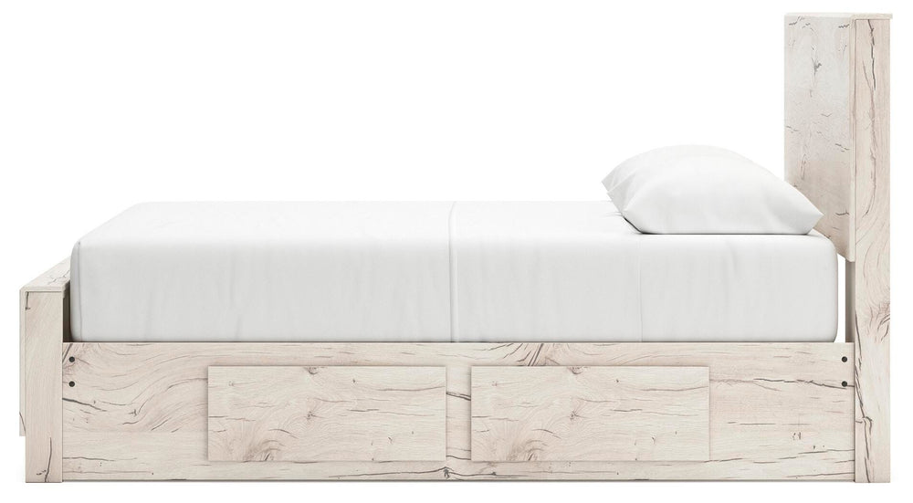 Lawroy Full Panel Bed with Storage - Light Natural (9)