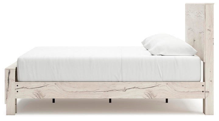 Lawroy King Panel Bed with Storage - Light Natural (7)