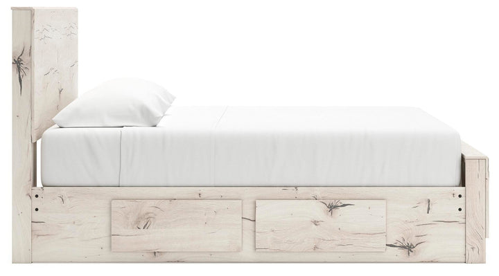 Lawroy King Panel Bed with Storage - Light Natural (6)