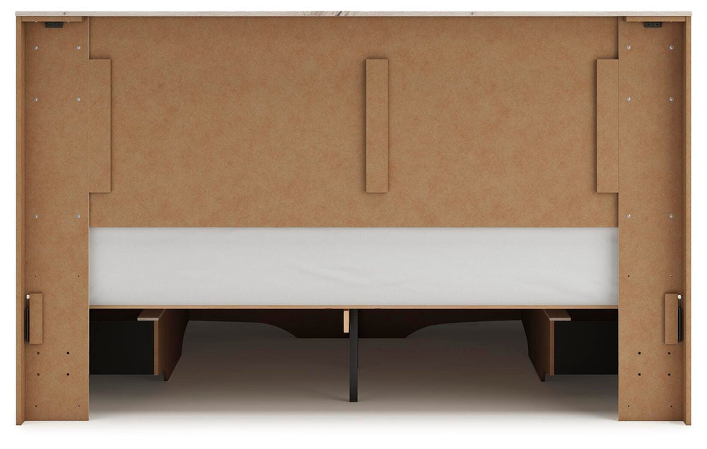 Lawroy King Panel Storage Bed - Light Natural (8)