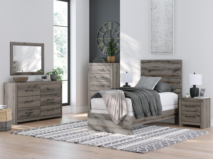Graystorm Twin Panel Bed - Dark Gray (11)