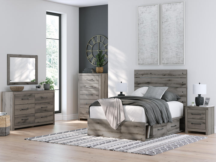 Graystorm Full Panel Bed with Storage - Brown Gray (12)