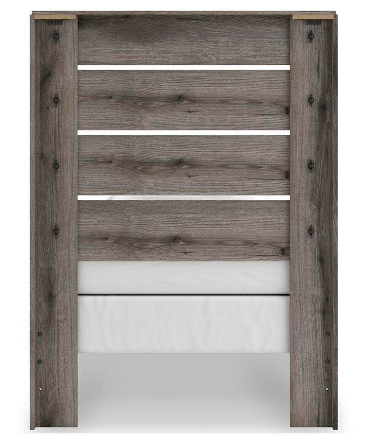 Graystorm Twin Panel Bed - Dark Gray (7)