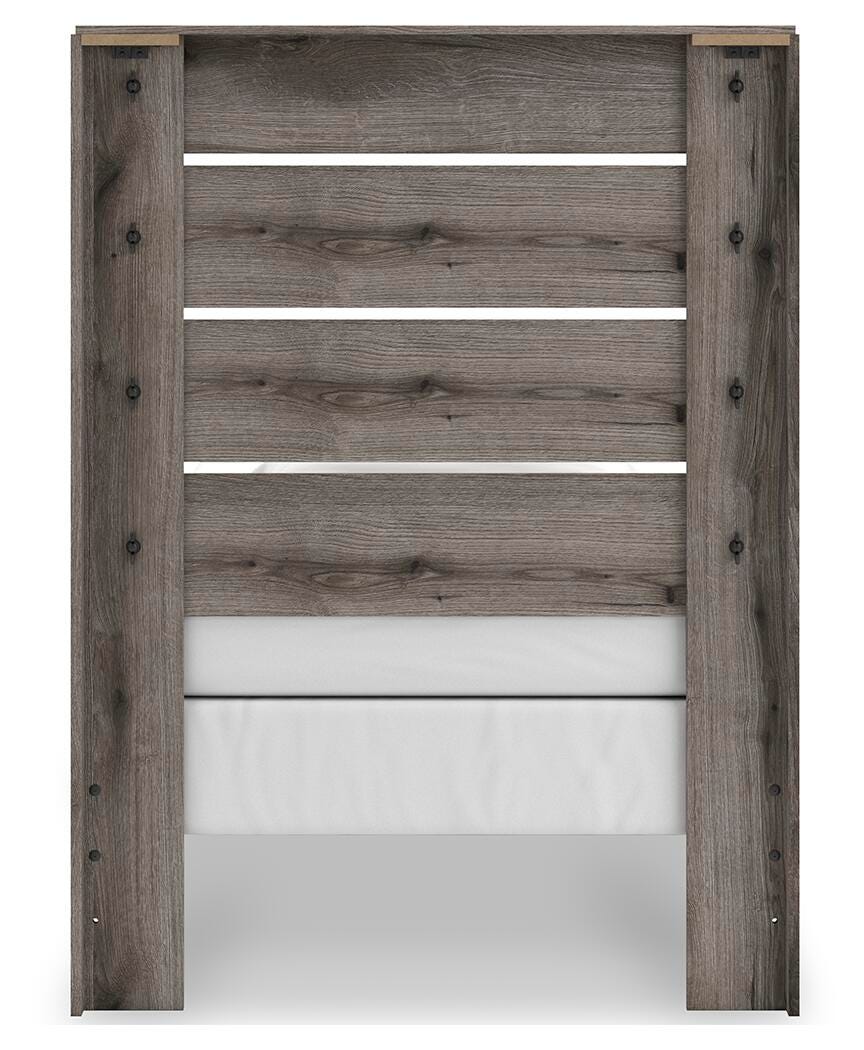 Graystorm Twin Panel Bed - Dark Gray (7)