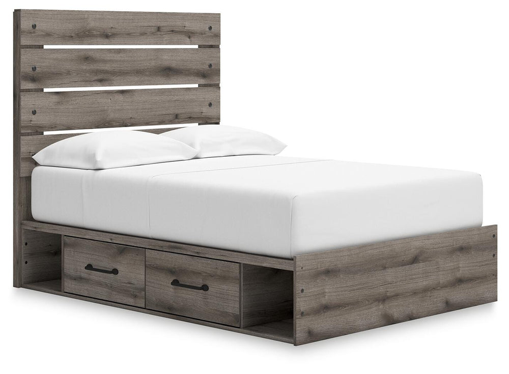 Graystorm Full Panel Storage Bed - Brown Gray (1)