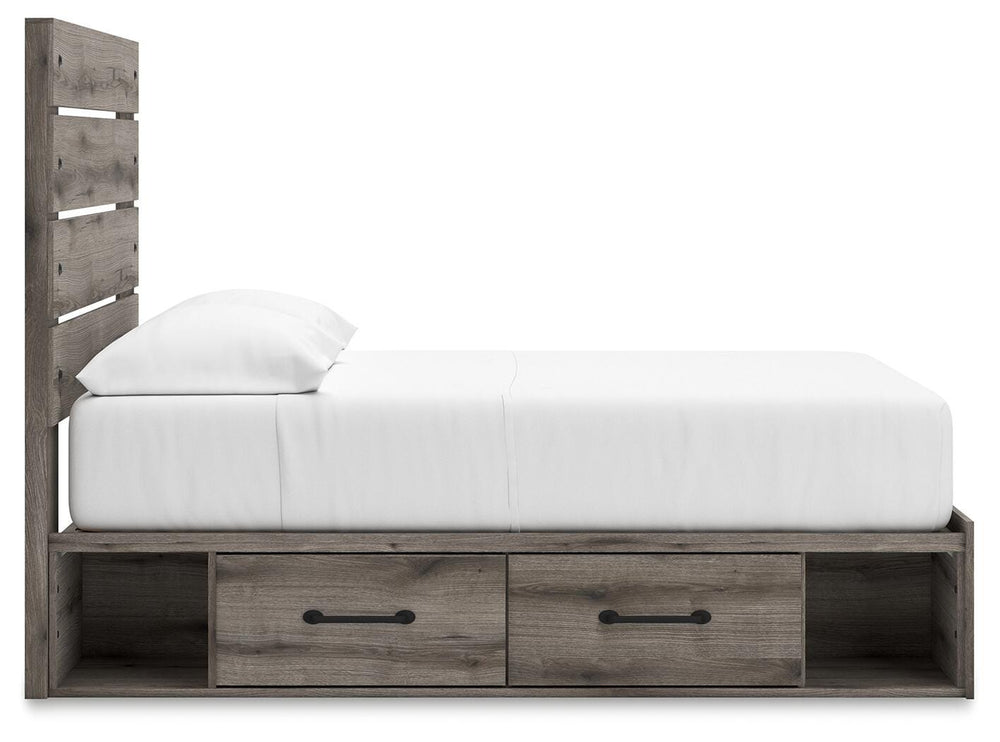 Graystorm Full Panel Storage Bed - Brown Gray (10)