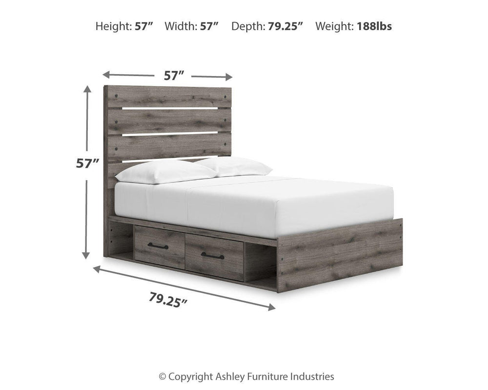 Graystorm Full Panel Storage Bed - Brown Gray (4)