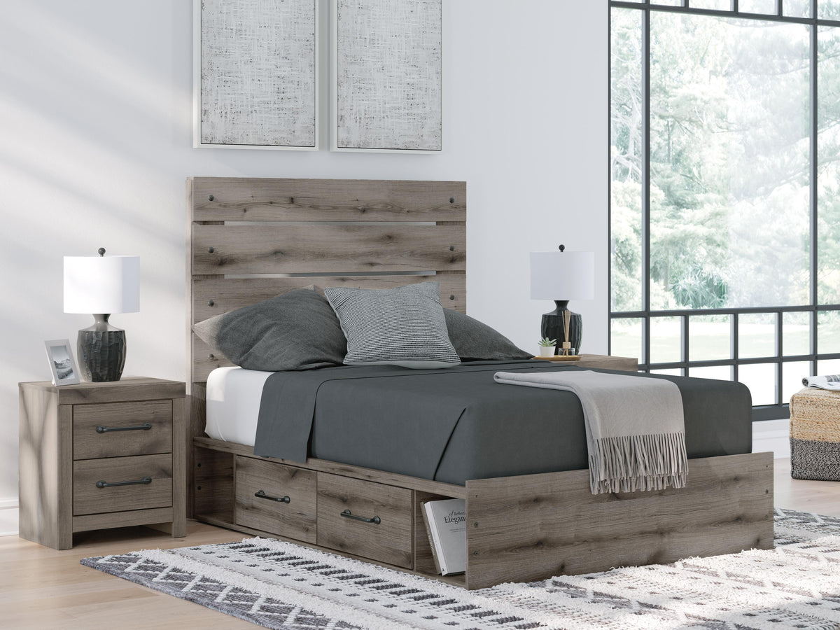Graystorm Full Panel Storage Bed - Brown Gray (2)