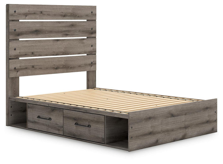 Graystorm Full Panel Bed with Storage - Brown Gray (3)