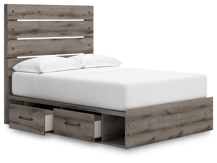 Graystorm Full Panel Bed with Storage - Brown Gray (6)