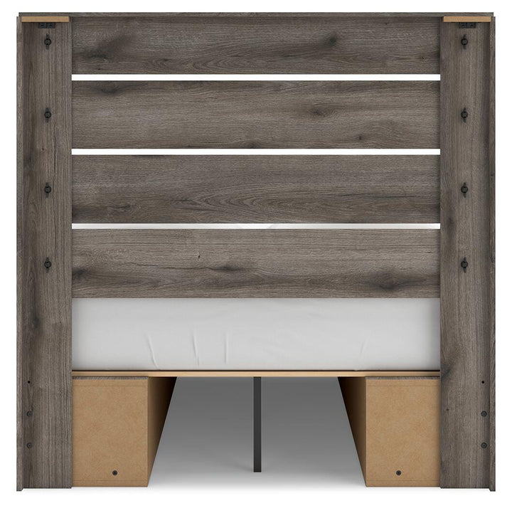 Graystorm Full Panel Bed with Storage - Brown Gray (8)