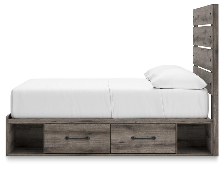 Graystorm Full Panel Bed with Storage - Brown Gray (9)