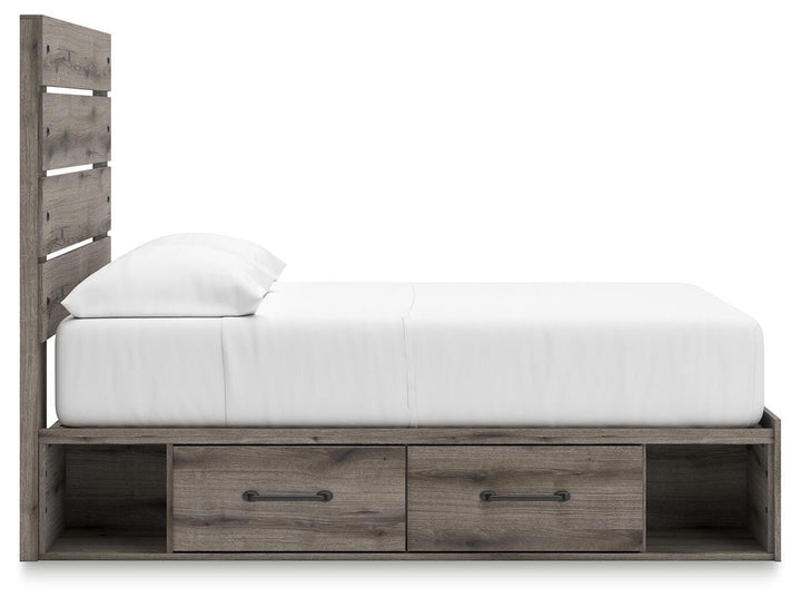 Graystorm Full Panel Bed with Storage - Brown Gray (10)