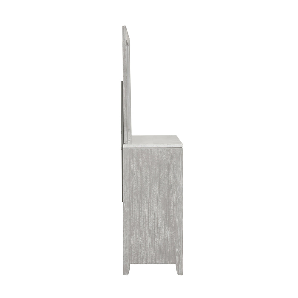 Fiona Landscape Mirror-Mist Gray